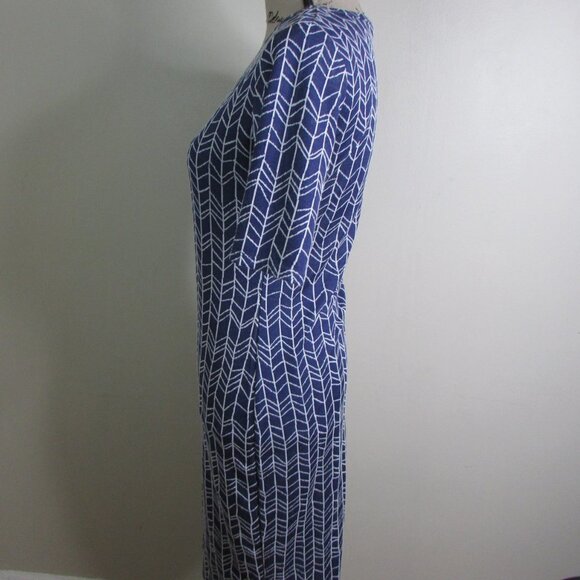 Lularoe Dress XS Women Blue White Arrow Print Short Sleeve - Picture 11 of 12